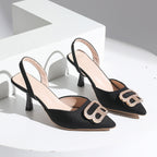 Damen Slingback Pumps mit elegantem Schmuckdetail R&B