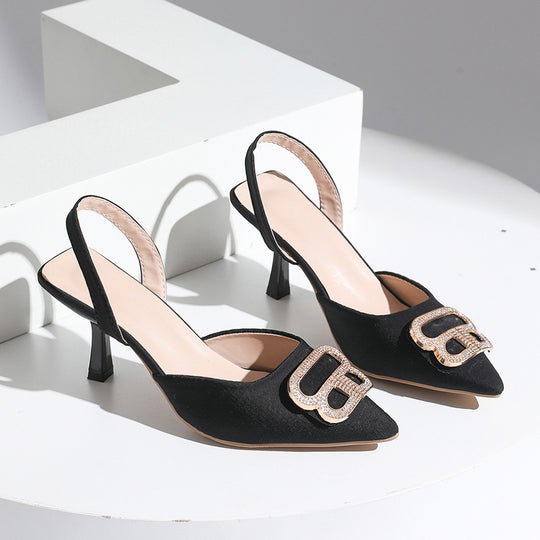 Damen Slingback Pumps mit elegantem Schmuckdetail R&B