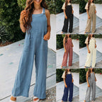 Damen Lässiger Overall mit praktischen Taschen und weitem Bein R&B