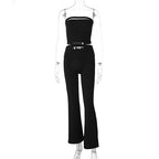Damen Modisches Zweiteiliges Set mit Flared Leggings R&B