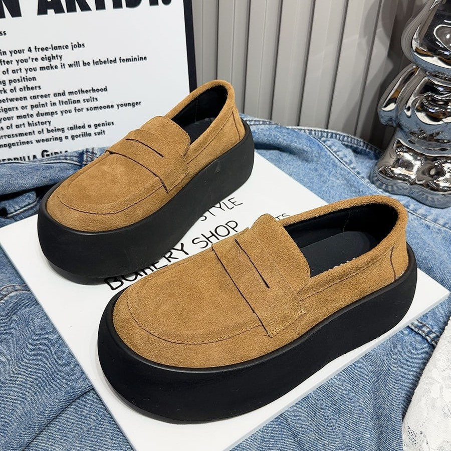Damen modische Slipper mit extravaganter Plateau-Sohle R&B