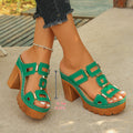Damen Hochhackige Clogs mit geometrischem Design R&B