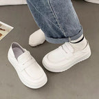 Damen Elegante Slip-On Sneakers mit dicker Sohle und modischer Schnalle R&B