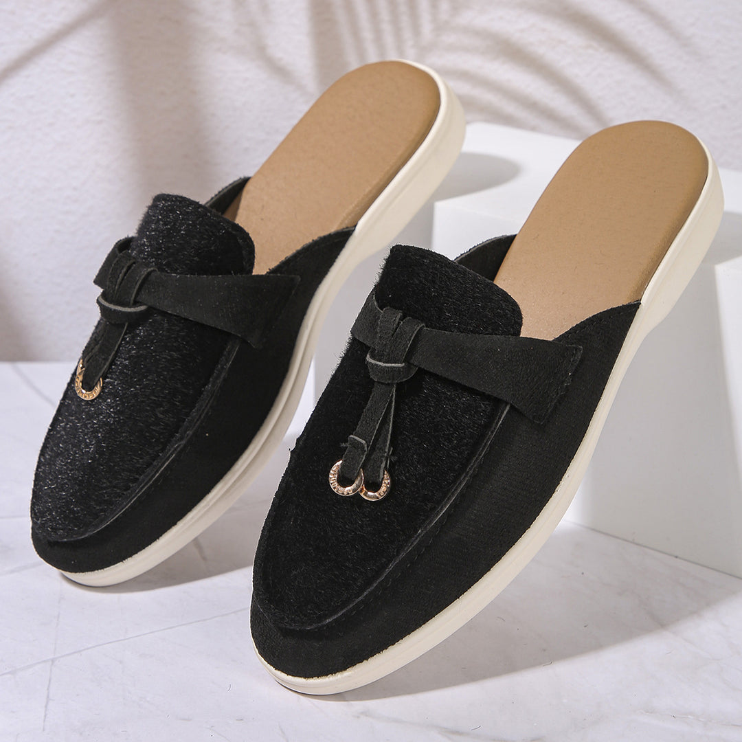 Damen Mokassin-Pantoletten mit elegantem Design und hochwertiger Oberflächenstruktur R&B