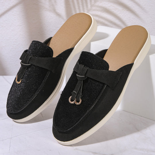 Damen Mokassin-Pantoletten mit elegantem Design und hochwertiger Oberflächenstruktur R&B