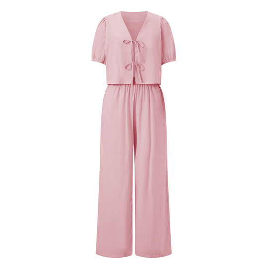 Damen luftiges Sommer-Jumpsuit mit Raffung R&B