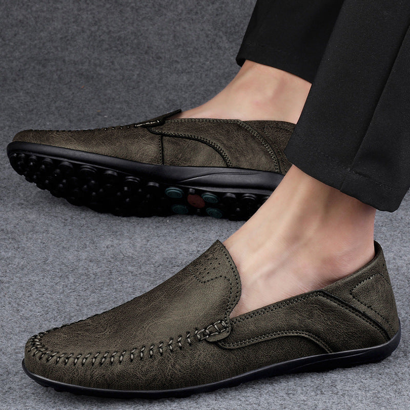 Herren Mokassins aus weichem Leder mit rutschfester Sohle R&B