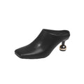 Damen Elegante Mules mit modischem Kugelabsatz R&B