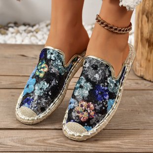 Damen Glitzernde Espadrilles mit bequemer Einlegesohle R&B