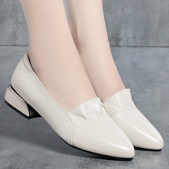 Damen Elegante Ballerinas mit elastischem Plateau und modischer Raffung R&B