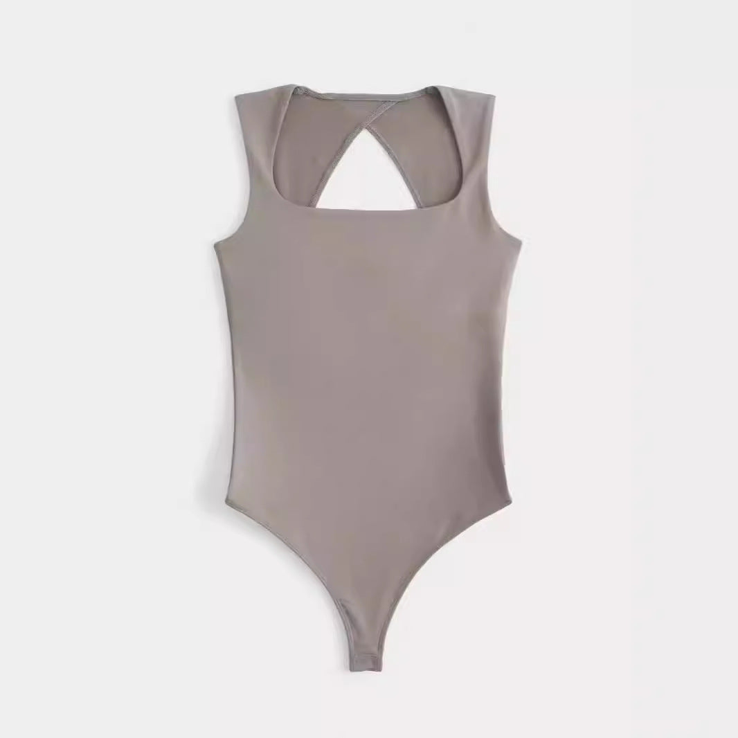 Damen Sportlicher Body mit Kreuzrücken