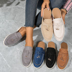 Damen Bequeme Slip-On Mokassins mit eleganter Schnallen-Applikation R&B