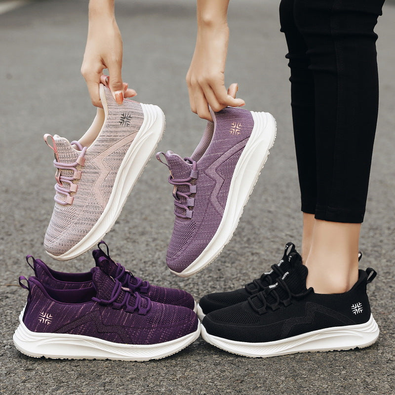Damen Sportliche Sneakers mit atmungsaktive Netzkonstruktion und dämpfender Sohle R&B