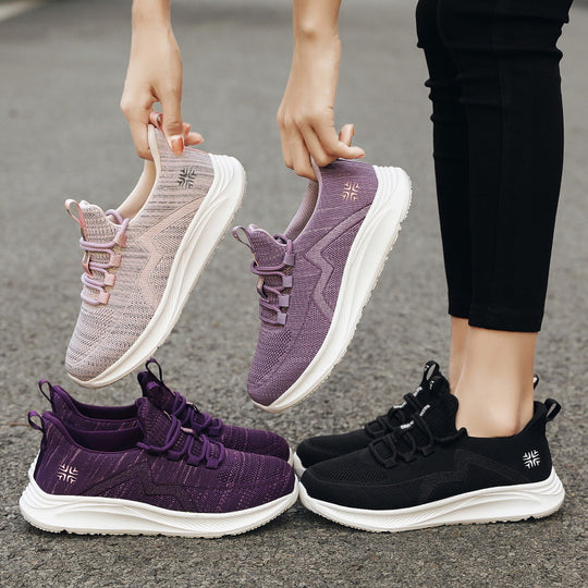 Damen Sportliche Sneakers mit atmungsaktive Netzkonstruktion und dämpfender Sohle R&B