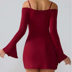 Damen Minikleid mit raffinierten Cut-Out-Details und schickem Knotenverschluss R&B