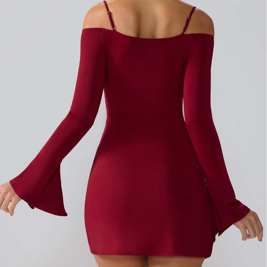 Damen Minikleid mit raffinierten Cut-Out-Details und schickem Knotenverschluss R&B