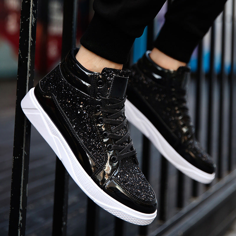 Damen Hochglänzende Sneaker mit glitzerndem Obermaterial und rutschfester Sohle R&B