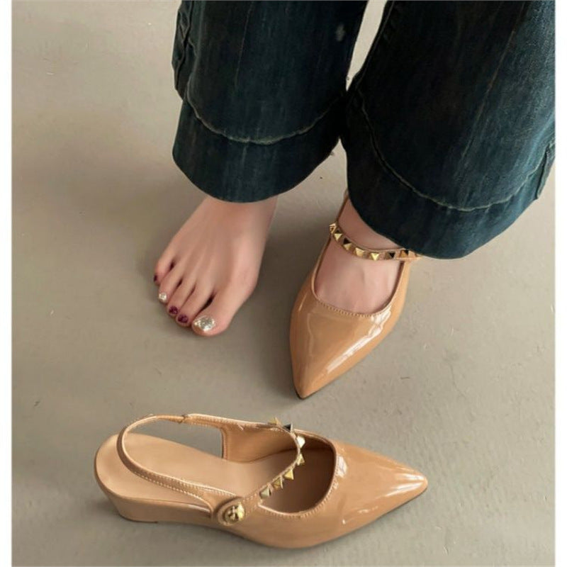 Damen Slingback-Pumps mit dekorativen Metallakzenten R&B