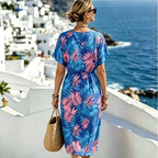 Damen Strandkleid mit elastischem Taillenbund R&B