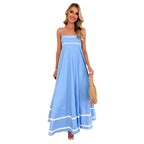 Damen Maxikleid mit eleganten Rüschendetails R&B