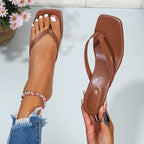 Damen Zehentrennersandalen mit elegantem Kreuzriemen-Design und bequemer Fußbettgestaltung R&B