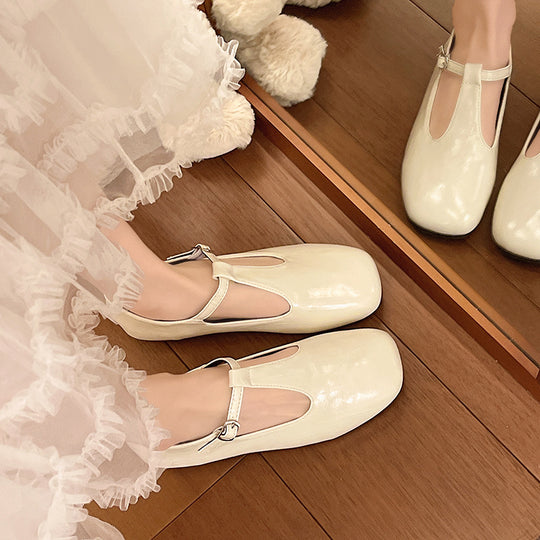 Damen Ballerina-Schuhe mit praktischem Schnallenverschluss und bequemer Innensohle R&B