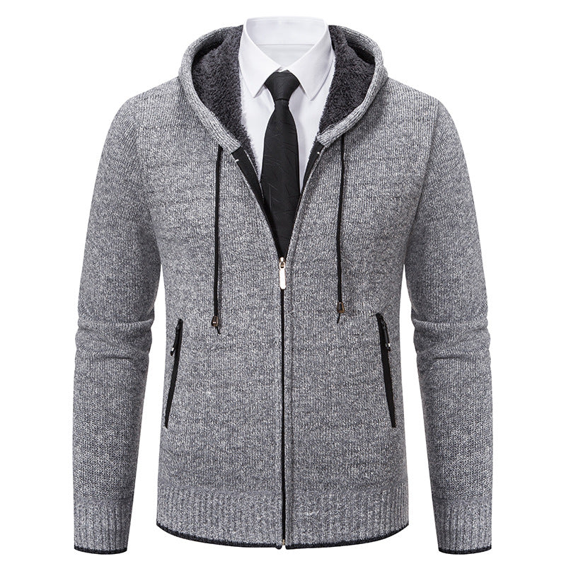Herren Kapuzenjacke mit softem Fleece-Futter und eleganten Details R&B