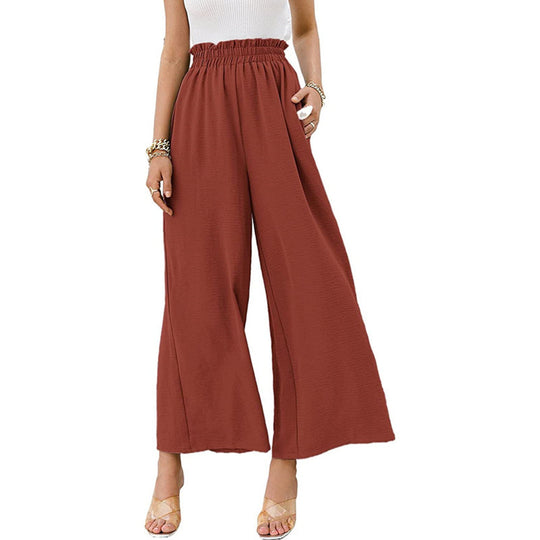 Damen Weite Palazzo-Hose mit elastischem Bund R&B