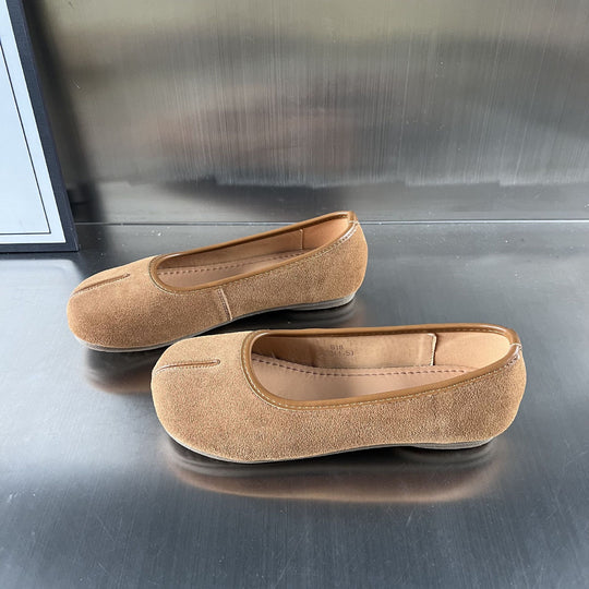 Damen Mokassins aus hochwertigem Wildleder mit eleganter Naht R&B