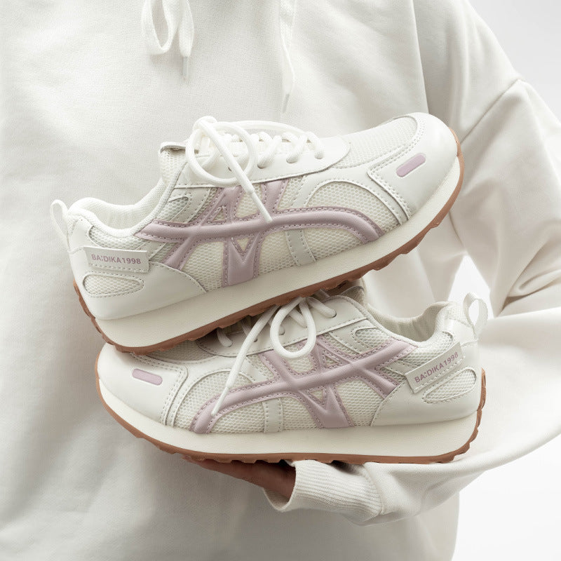 Damen Sportliche Sneaker mit atmungsaktiver Netzstruktur und dämpfender Sohle R&B