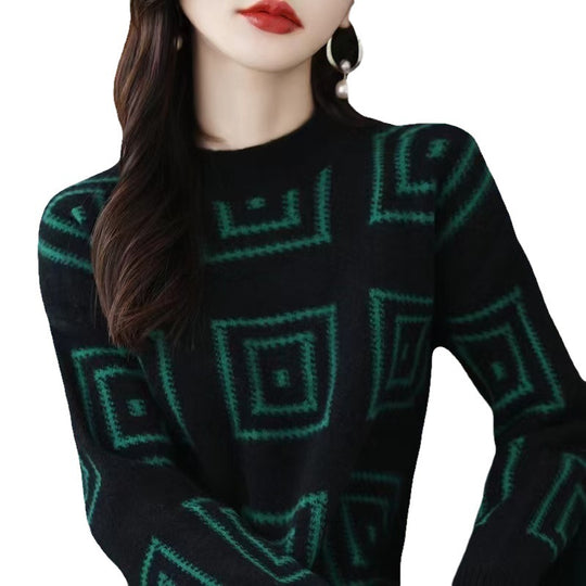 Damen gemusterter Pullover R&B