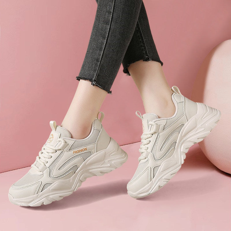 Damenmodische Sport-Sneaker mit atmungsaktiver Mesh-Oberfläche und stoßdämpfender Sohle R&B