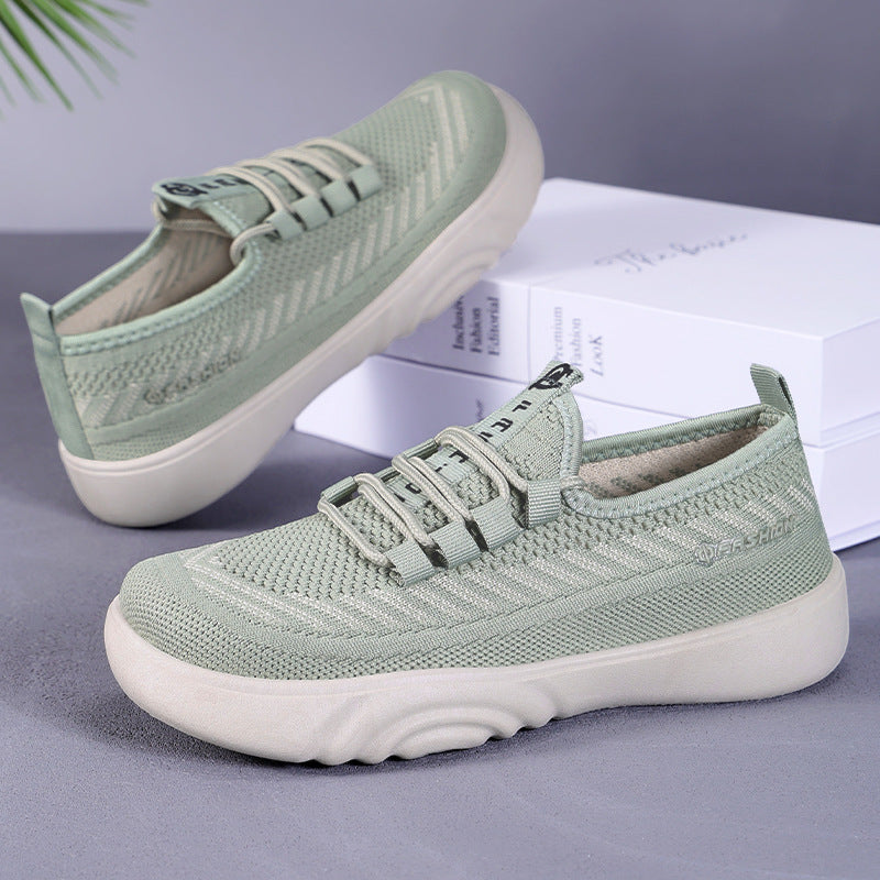 Damen Flexibilitäts Sneakers mit atmungsaktivem Obermaterial und elastischem Verschlusssystem