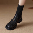 Damen Elegante Stiefel mit atmungsaktivem Strickschaft und modischem Detail R&B
