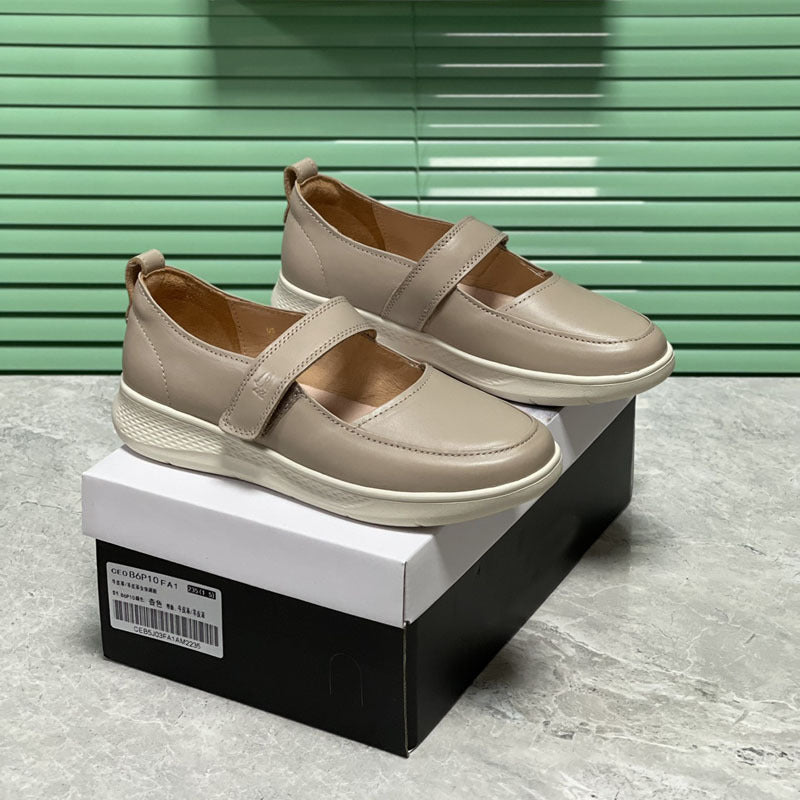 Damen Bequeme Slip-On Sneakers mit verstellbarem Riemen R&B