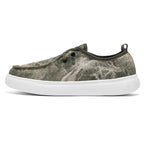 Damen lässige Slip-On Sneakers aus atmungsaktivem Denim mit elastischem Einschlupf