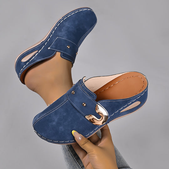 Damen bequeme und modische Clogs mit eleganten Akzenten R&B