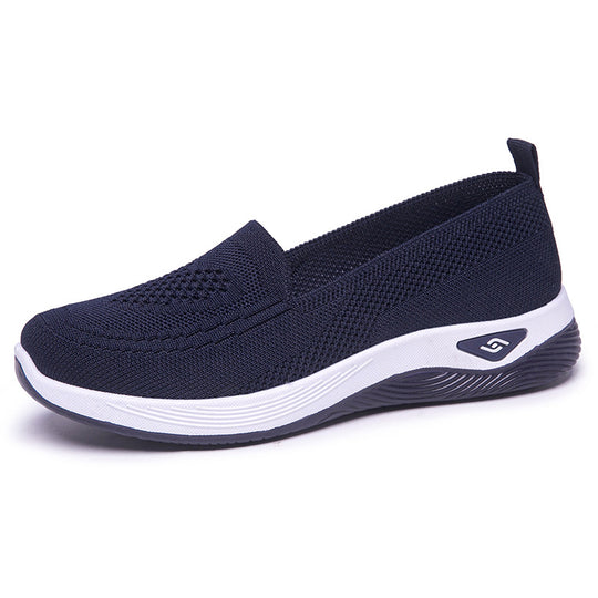 Damen Hochwertige Slip-On Freizeitschuhe mit atmungsaktiver Strickoberfläche R&B