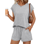 R&B | Rundhals Cap Sleeve Playsuit