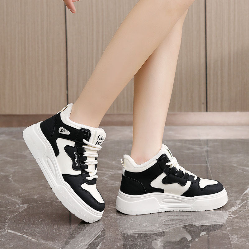 Damen High-Top Sneakers mit warmem Innenfutter und rutschfester Sohle R&B