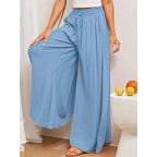 Damen Weit geschnittene Sommerhose mit elastischem Bund und praktischen Taschen R&B