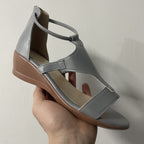 Damen elegante Wedge-Sandalen mit verstellbaren Riemen und anatomischem Fußbett R&B