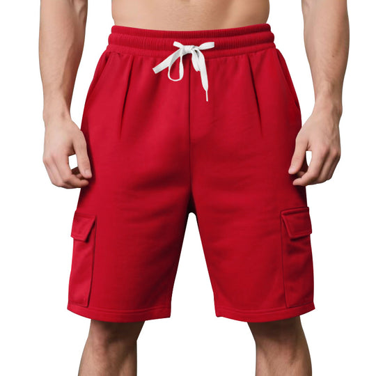 Herren nan elastische Cargo-Bermuda mit Kordelzug und Mehrfachtaschen R&B
