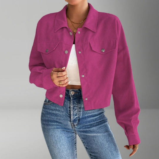 Damen Kurzjacke aus cordartigem Material R&B