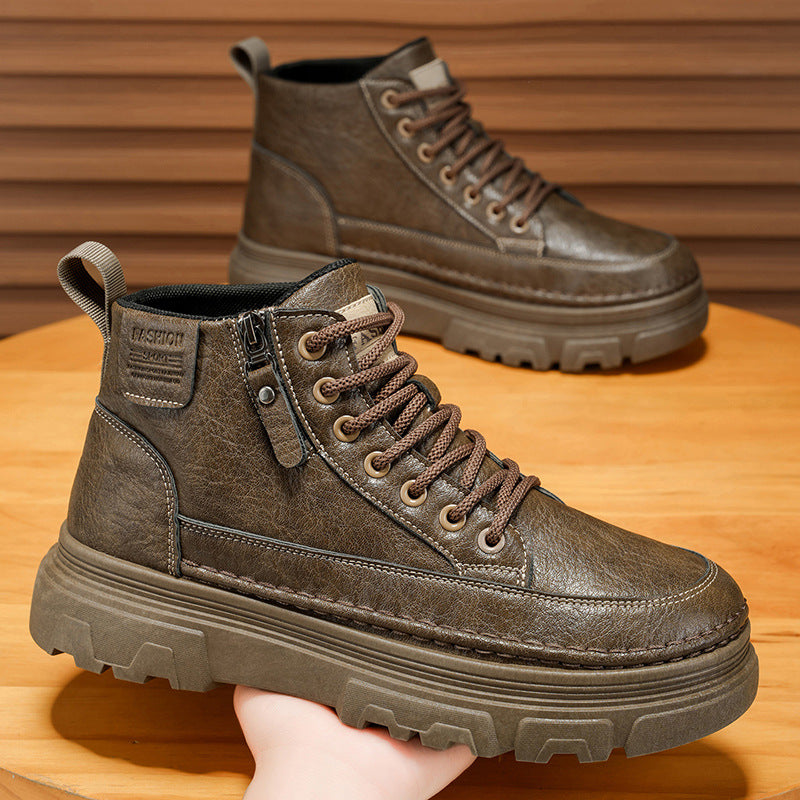 Damen robuste Schnürboots mit hohem Knöchelschutz und rutschfester Sohle