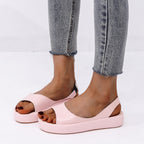 Damen Komfortable Offene Sandalen mit elastischem Riemendesign R&B