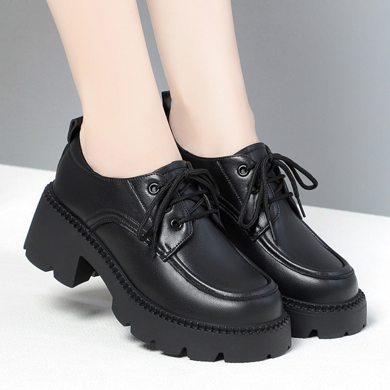 Damen Modische Schnürschuhe mit robustem Blockabsatz und trendigem Design