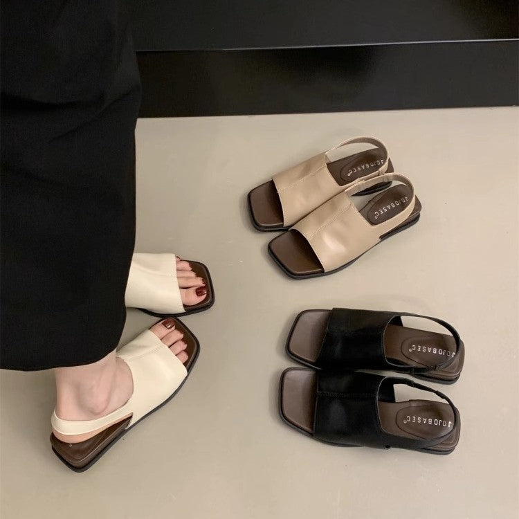 Damen elegante und bequeme Sandalen mit modischem Riemchen und ergonomischer Sohle R&B