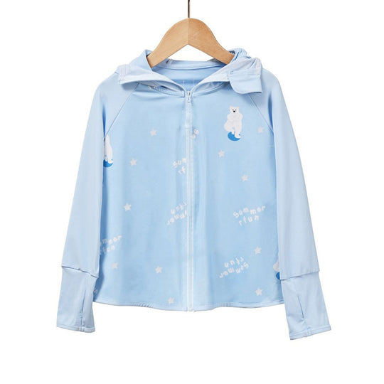 Jungen atmungsaktive Kapuzenjacke mit UV-Schutz R&B