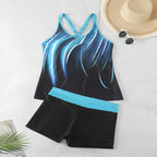 Damen Sportliches Tankini-Set mit stylishen Trägern und modischem Schnitt R&B